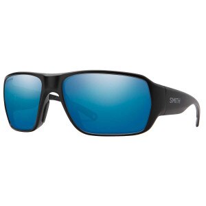 Smith Castaway Sunglasses ChromaPop+ Polarized in Matte Black with Blue Mirror